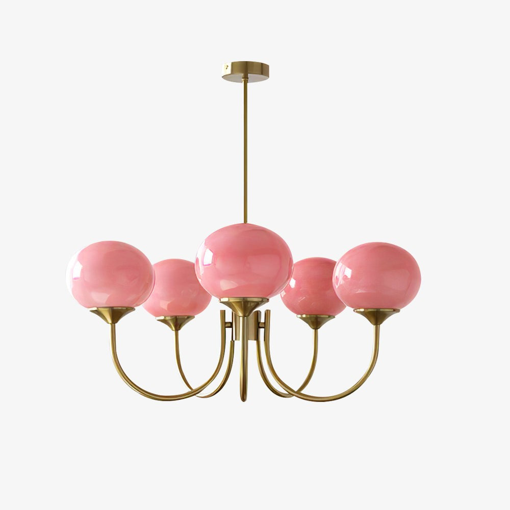 Marshmallow Glass Globe Chandelier