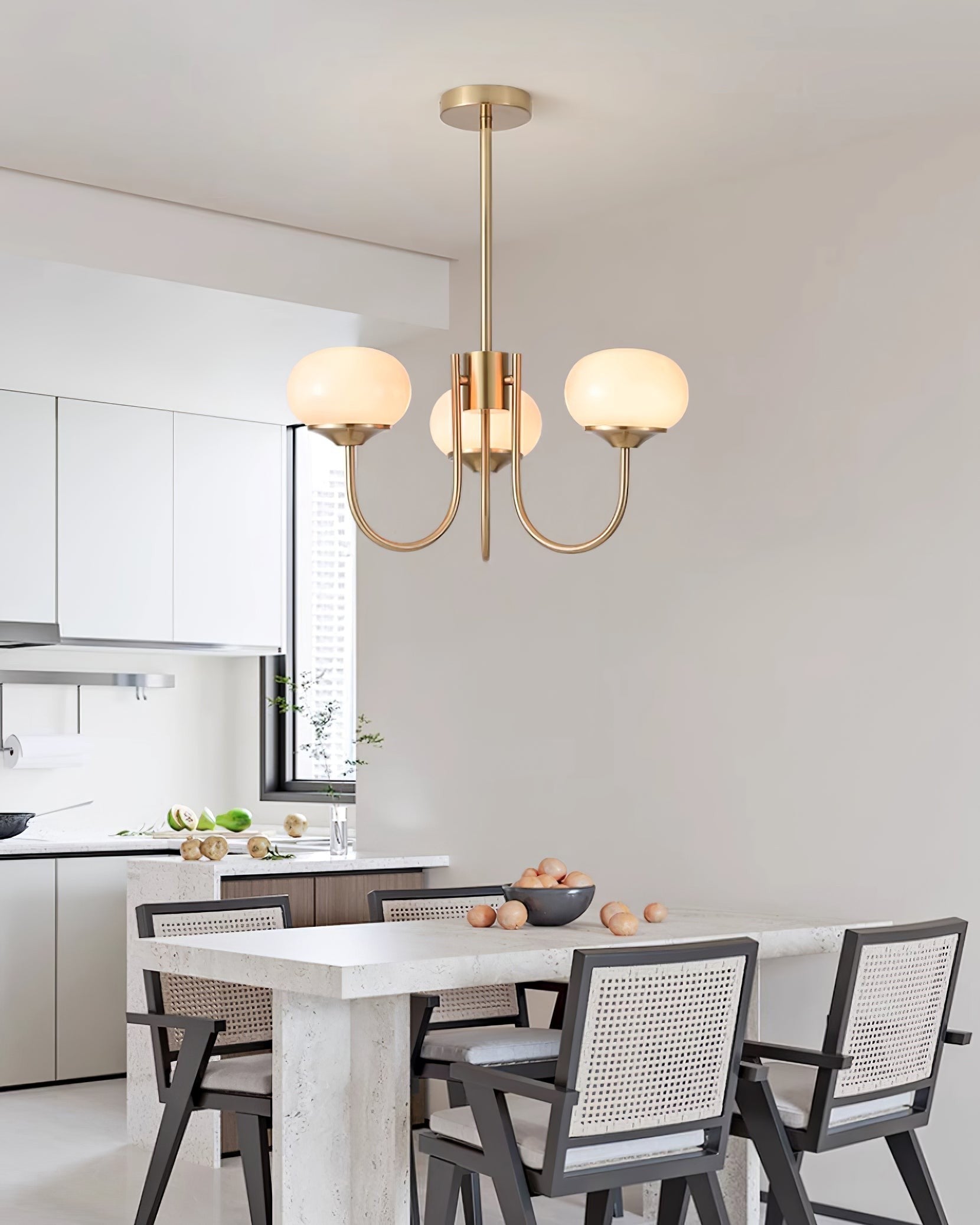 Marshmallow Glass Globe Chandelier