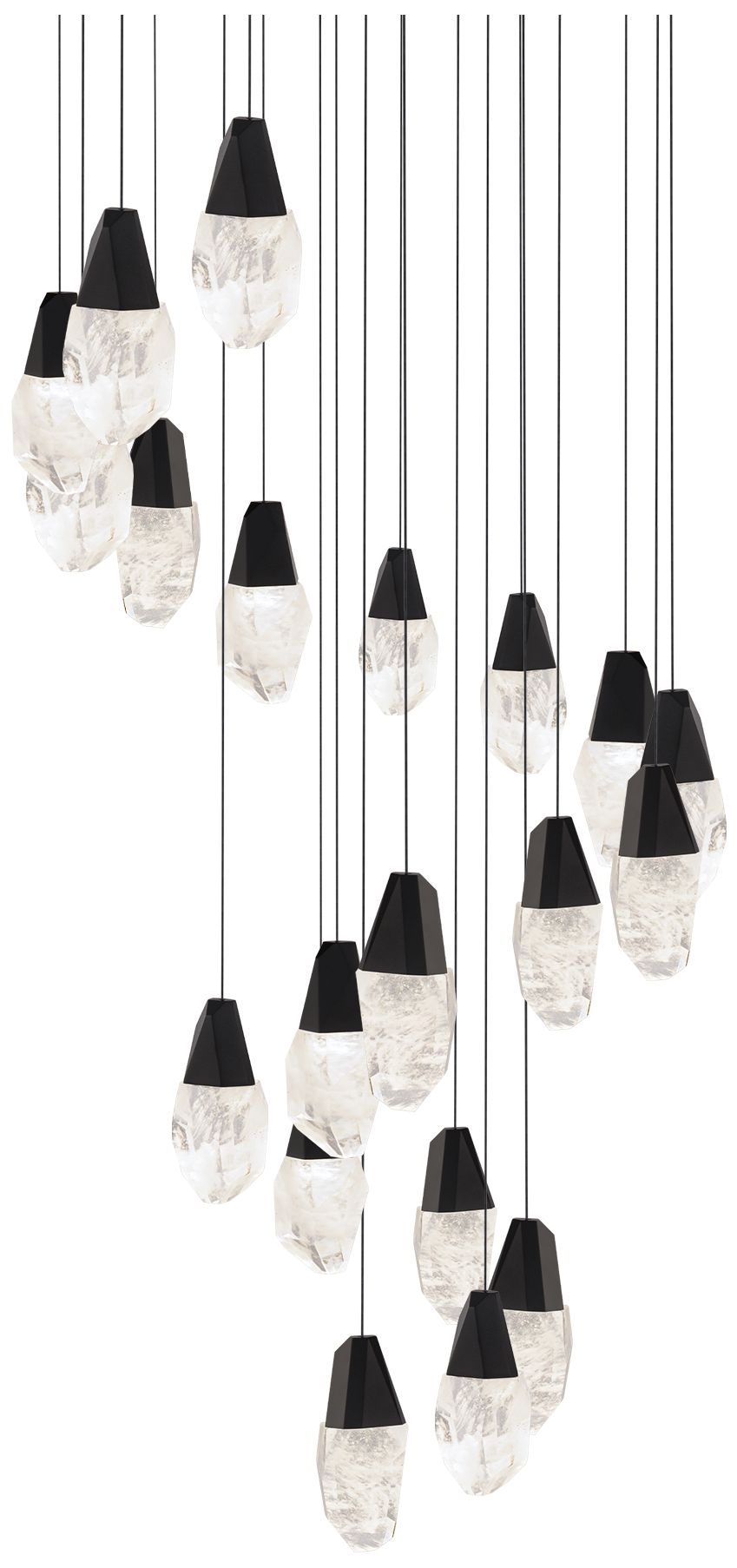 Martini 7"H X 21-Light Crystal Chandelier