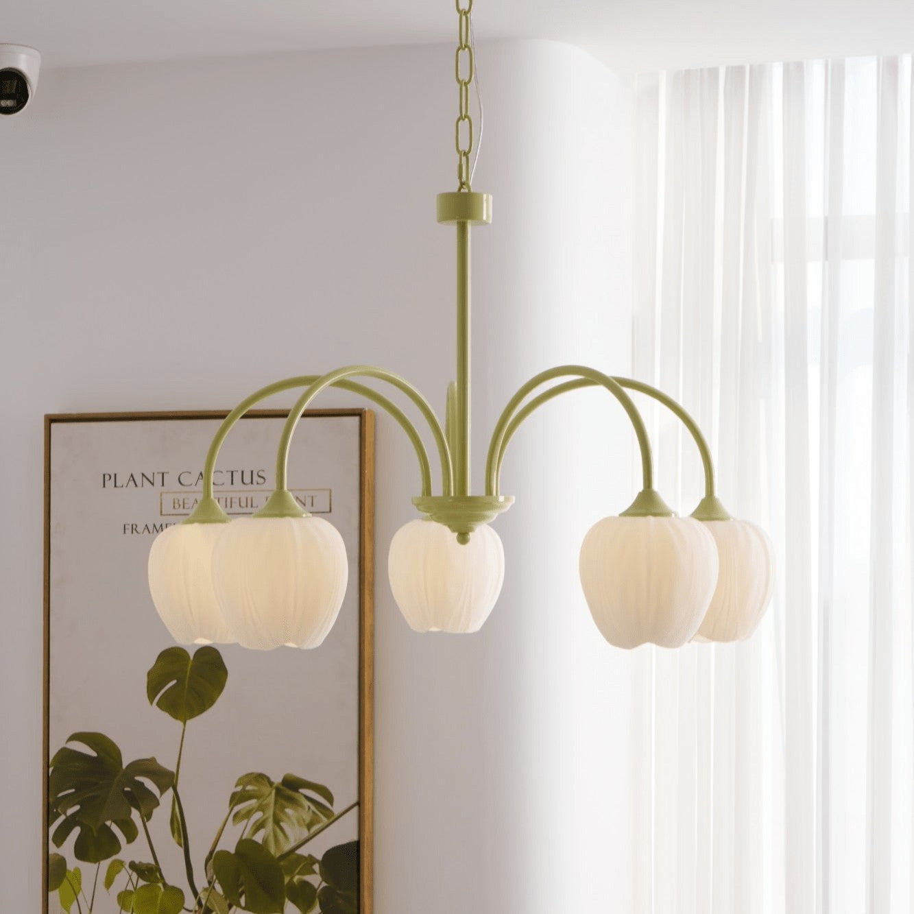 Matcha Bloom Tulip Chandelier detail view 21