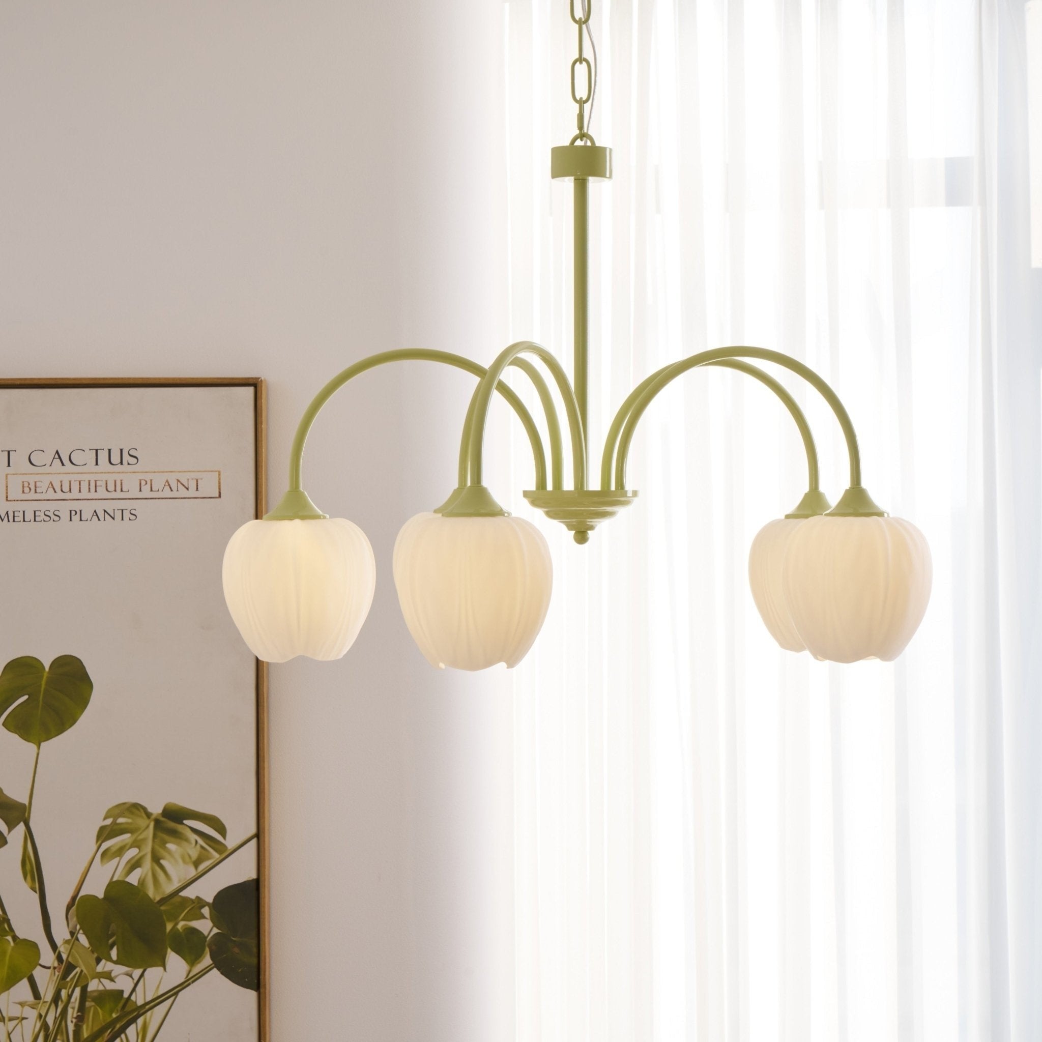 Matcha Bloom Tulip Chandelier detail view 23