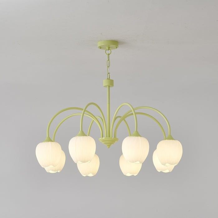 Matcha Bloom Tulip Chandelier detail view 54