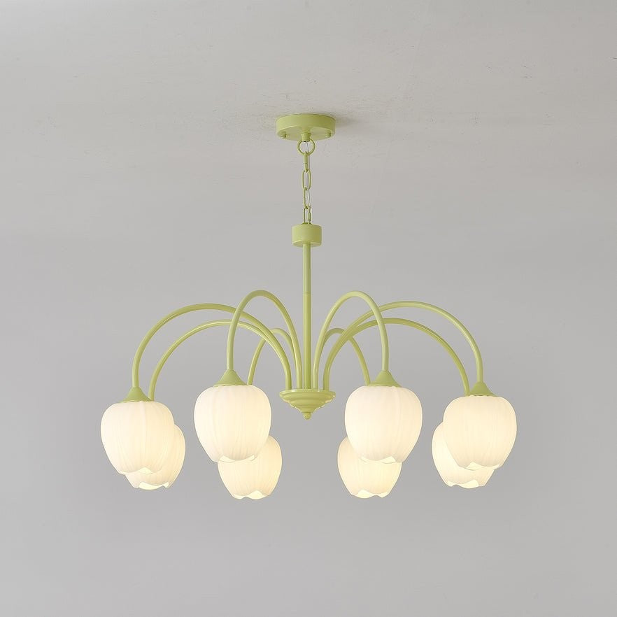 Matcha Bloom Tulip Chandelier detail view 57