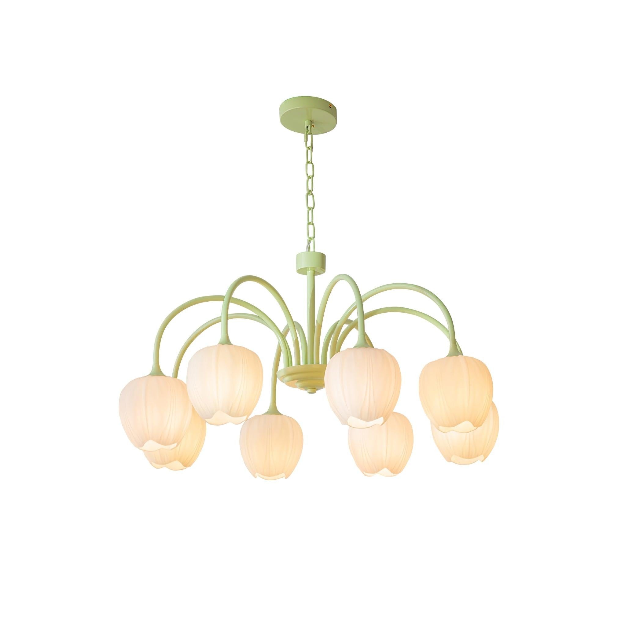 Matcha Bloom Tulip Chandelier detail view 61
