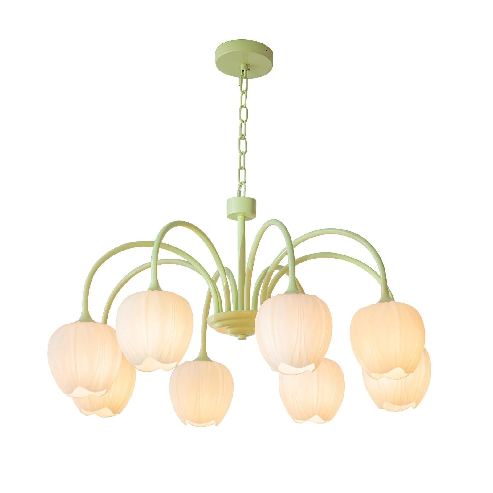 Matcha Bloom Tulip Chandelier detail view 64