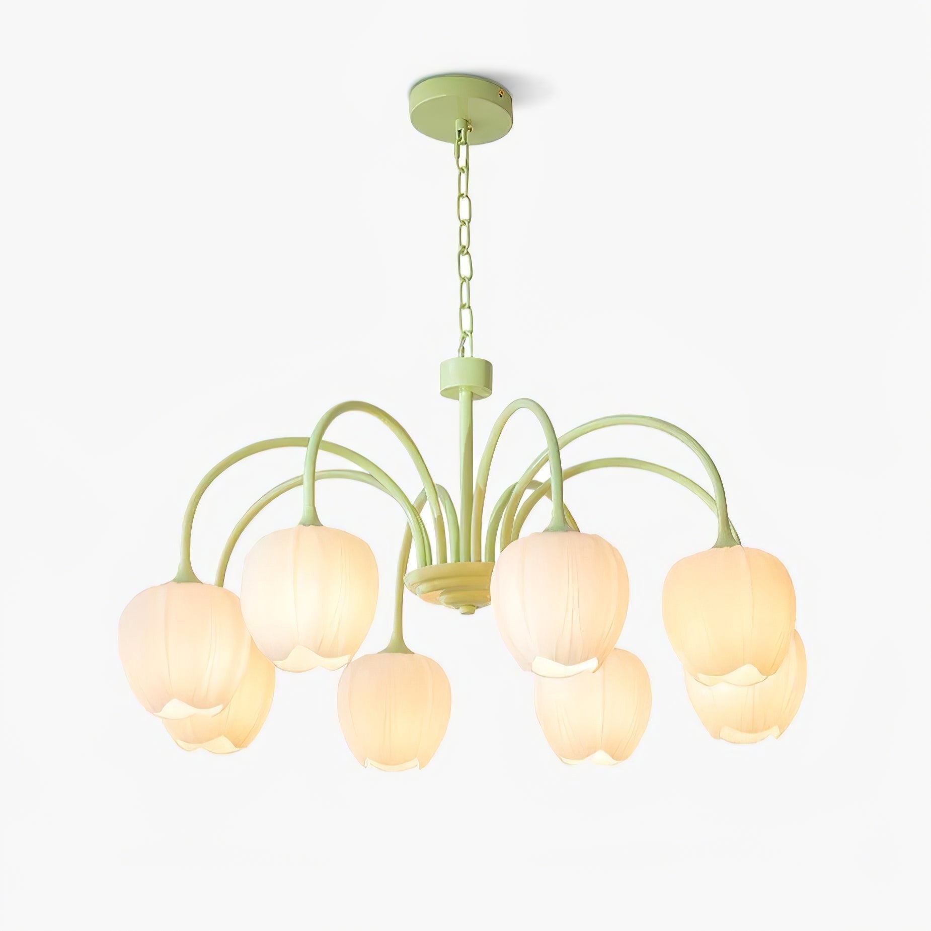 Matcha Bloom Tulip Chandelier detail view 65