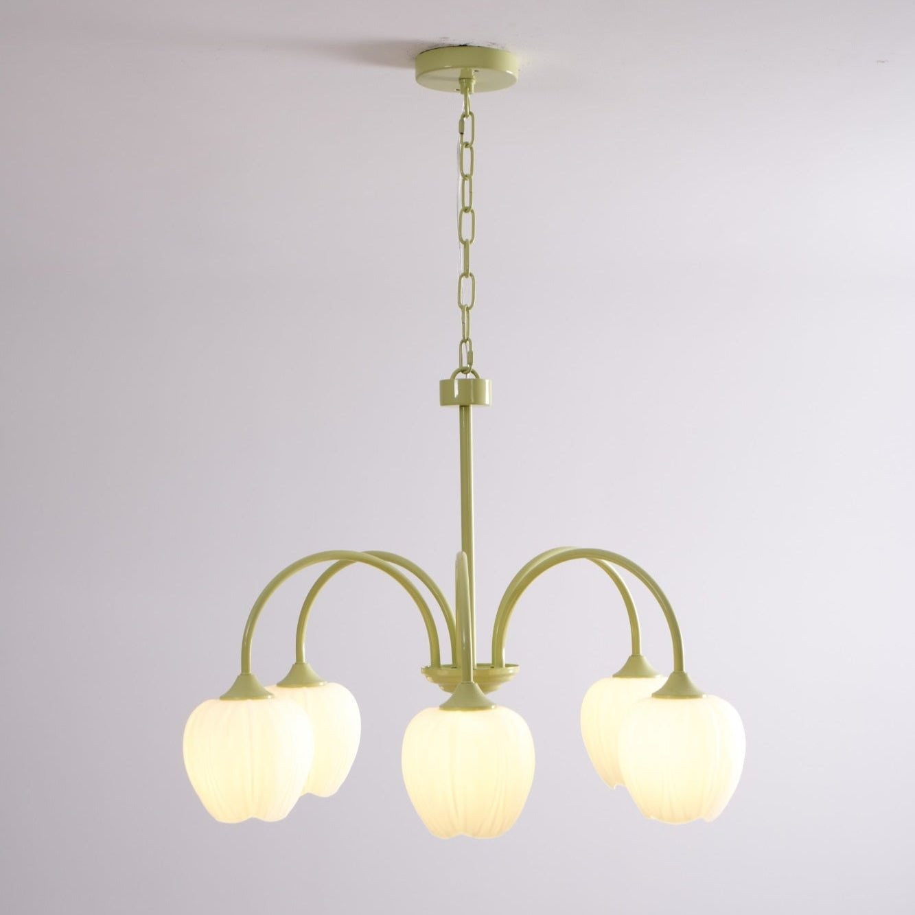 Matcha Bloom Tulip Chandelier detail view 76