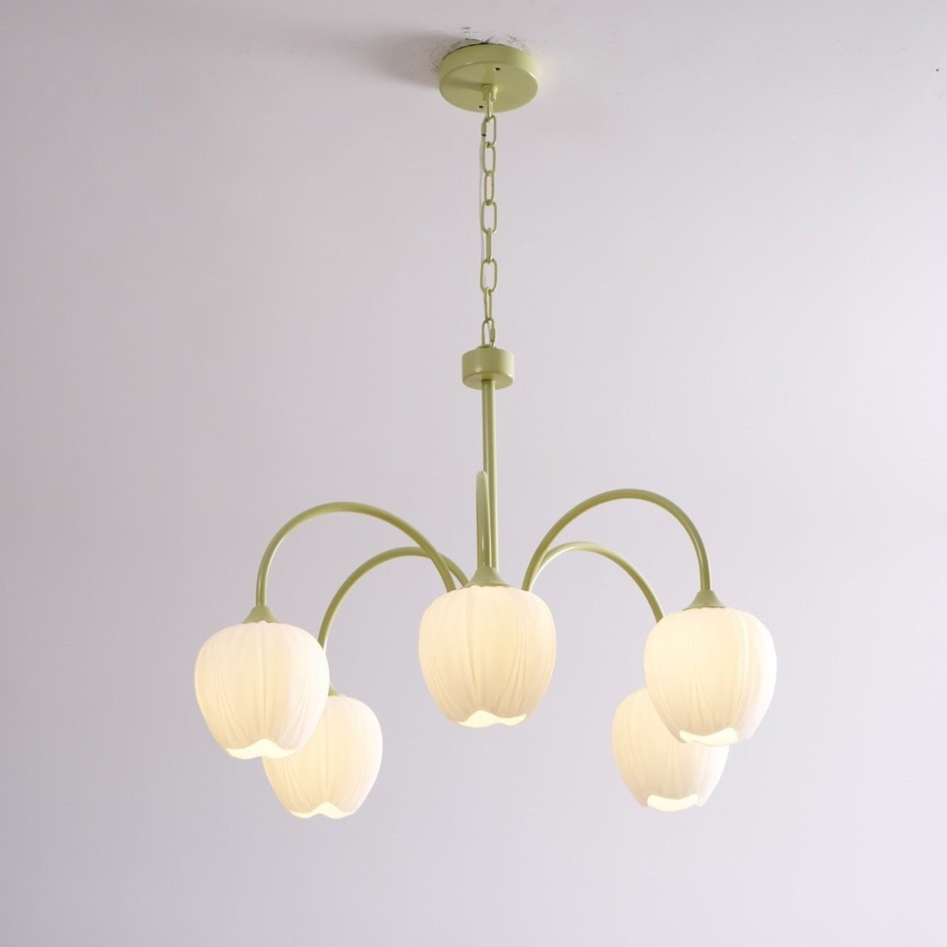 Matcha Bloom Tulip Chandelier detail view 77