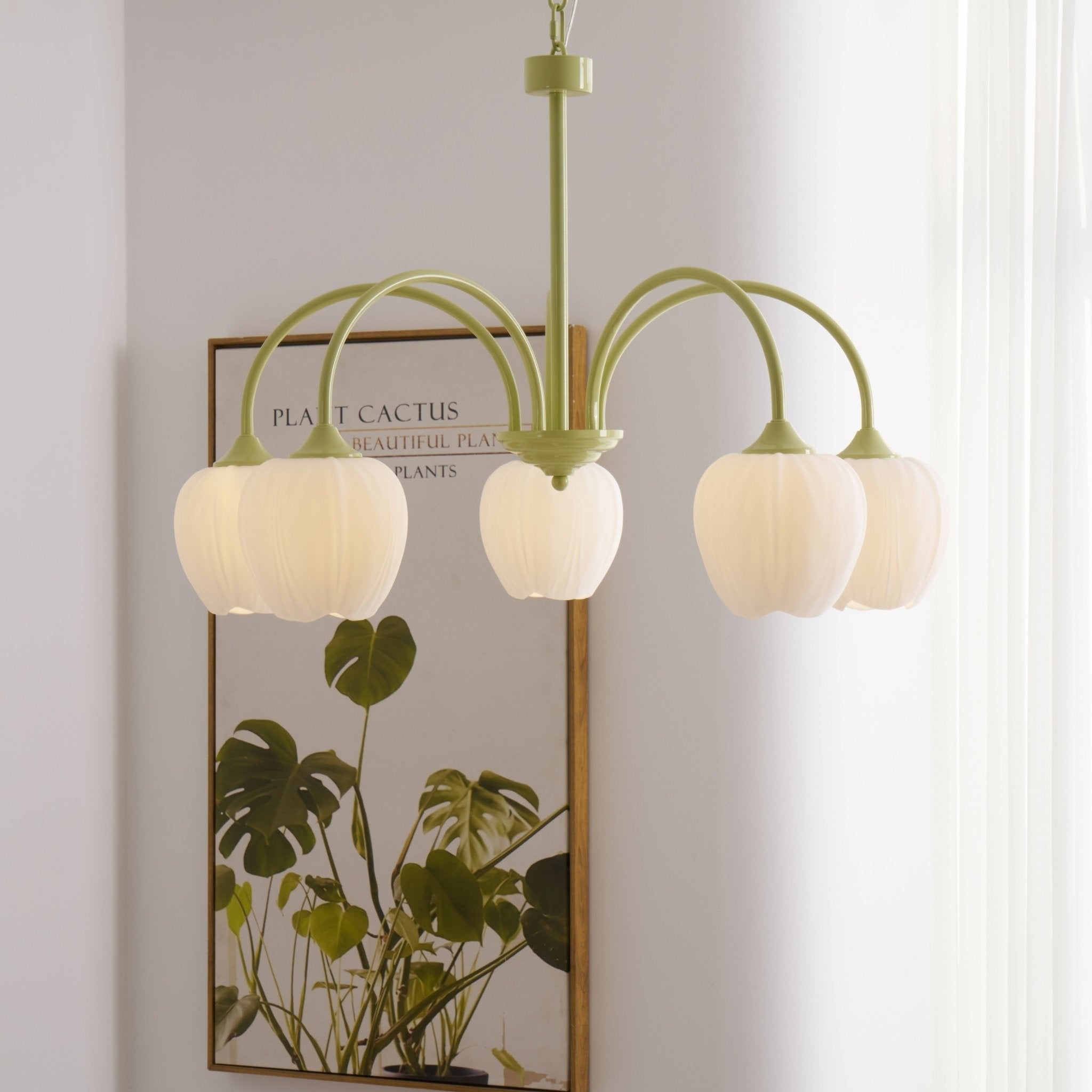 Matcha Bloom Tulip Chandelier detail view 8