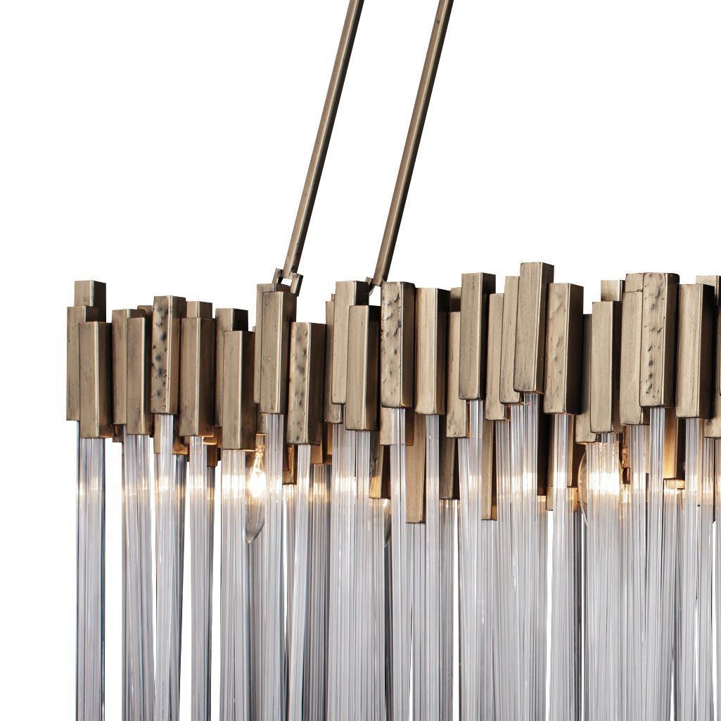 Matrix 36.5" Wide Havana Gold 6-Light Linear Pendant
