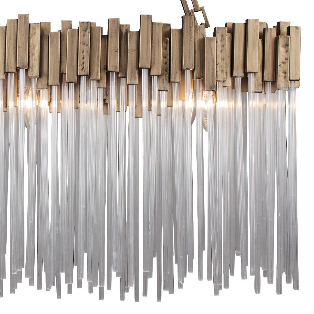 Matrix 36.5" Wide Havana Gold 6-Light Linear Pendant