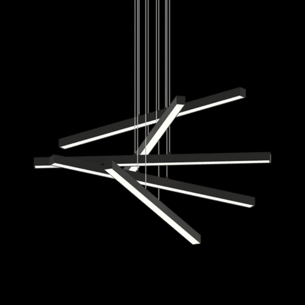 Presley Chandelier, 10-Light, LED, Matte Black