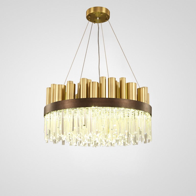 Postmodern and Crystal Tube 16 Lights Chandelier