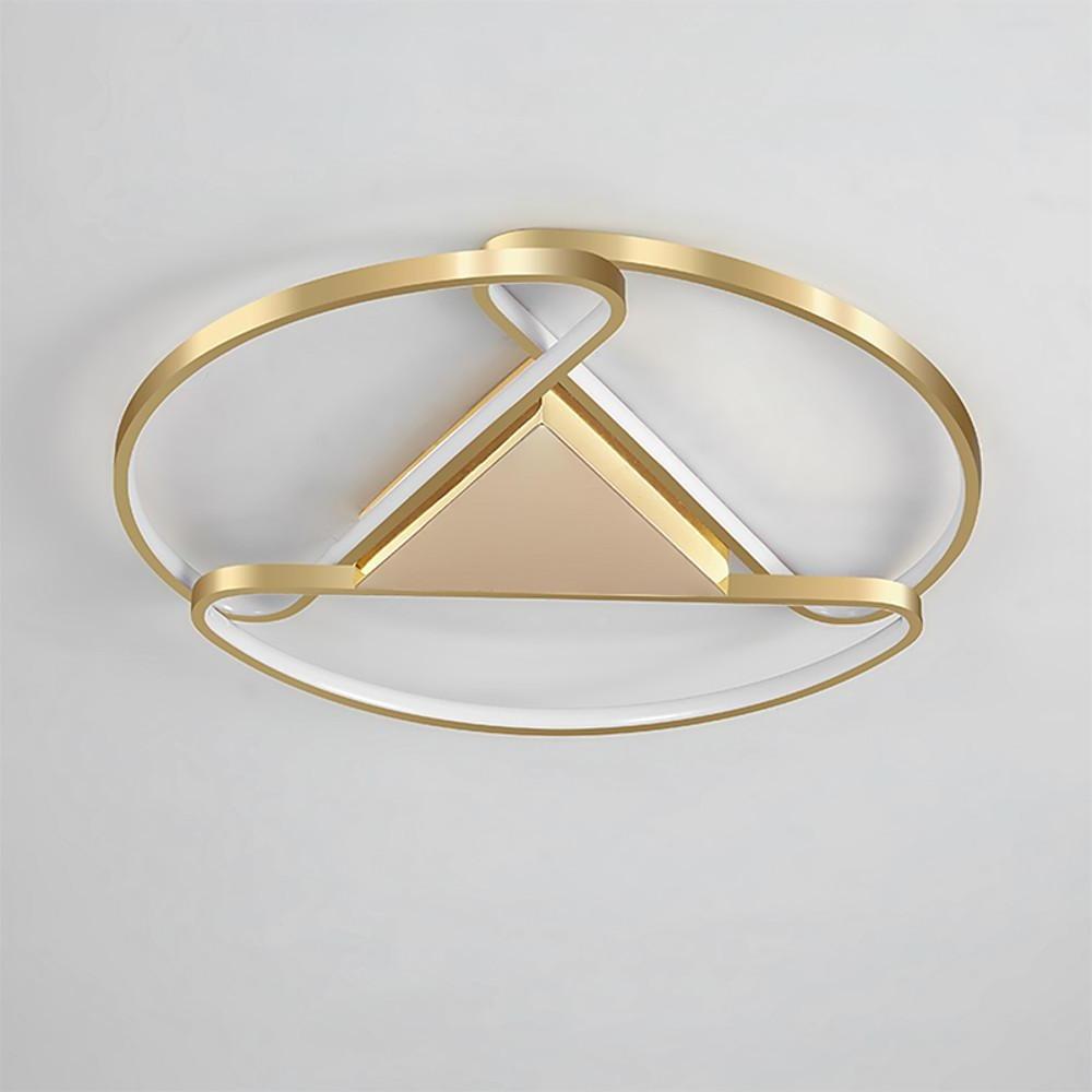 Triangles Circle Metal LED Flush Mount Ceiling Light