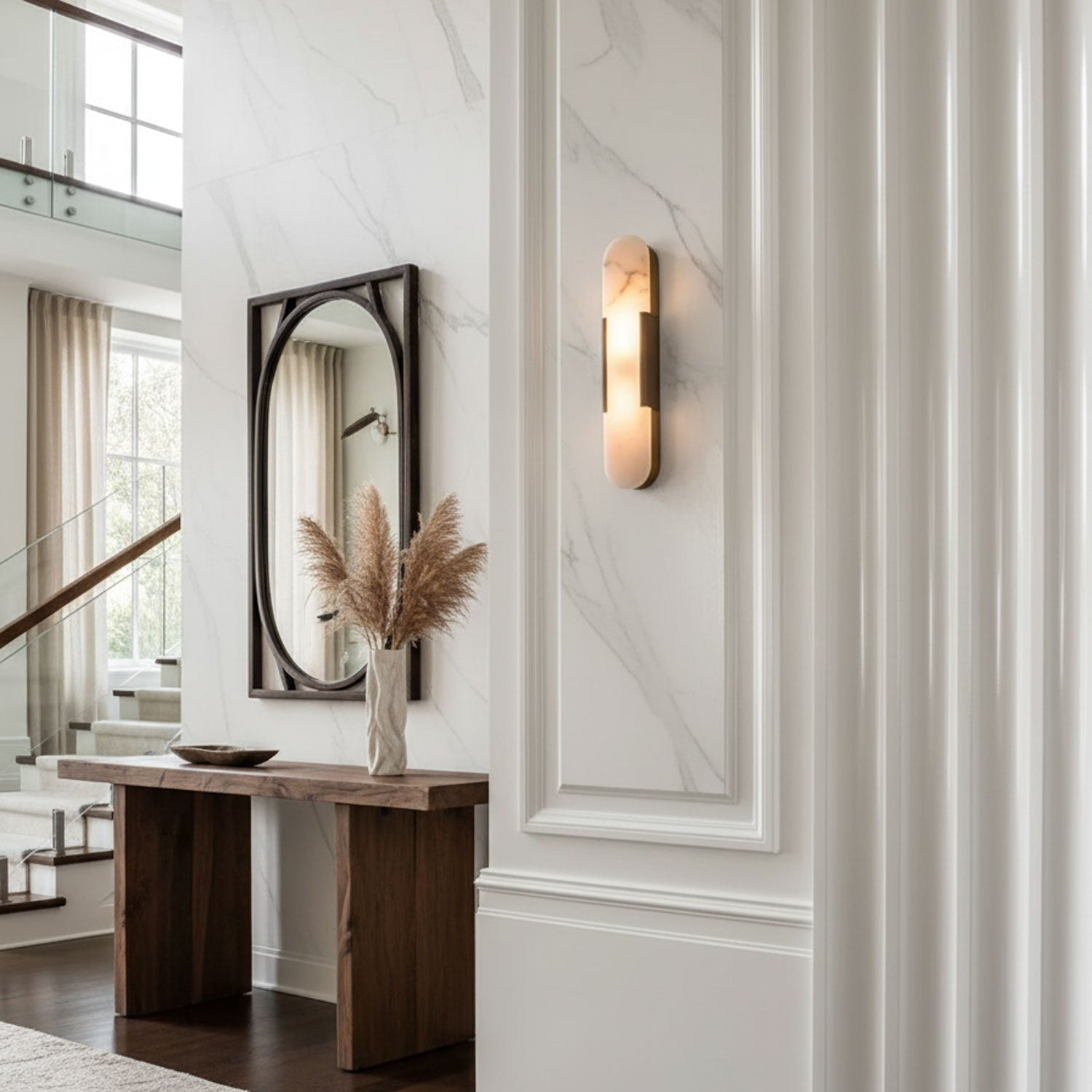 Melange Alabaster Wall Sconce