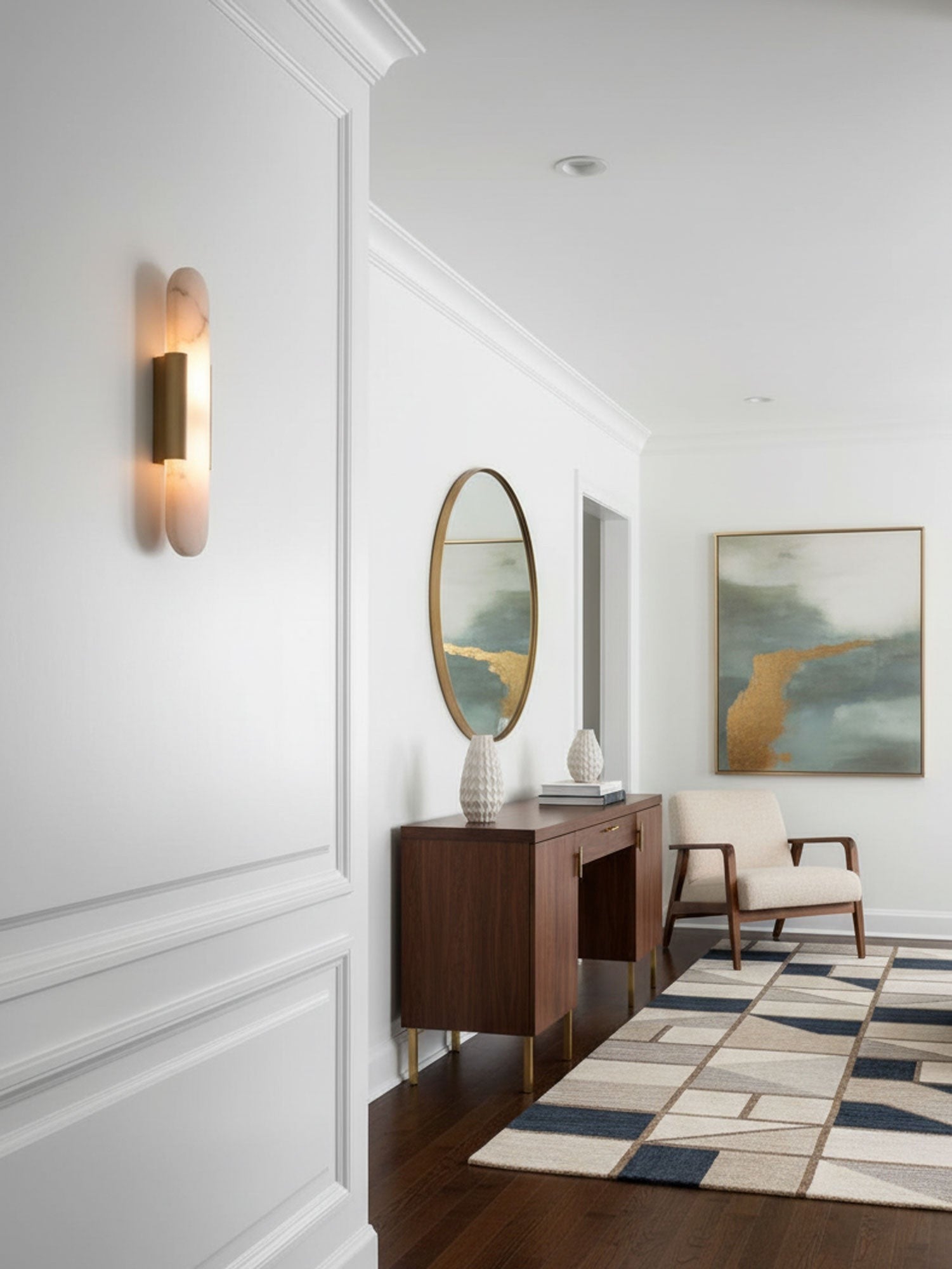 Melange Alabaster Wall Sconce