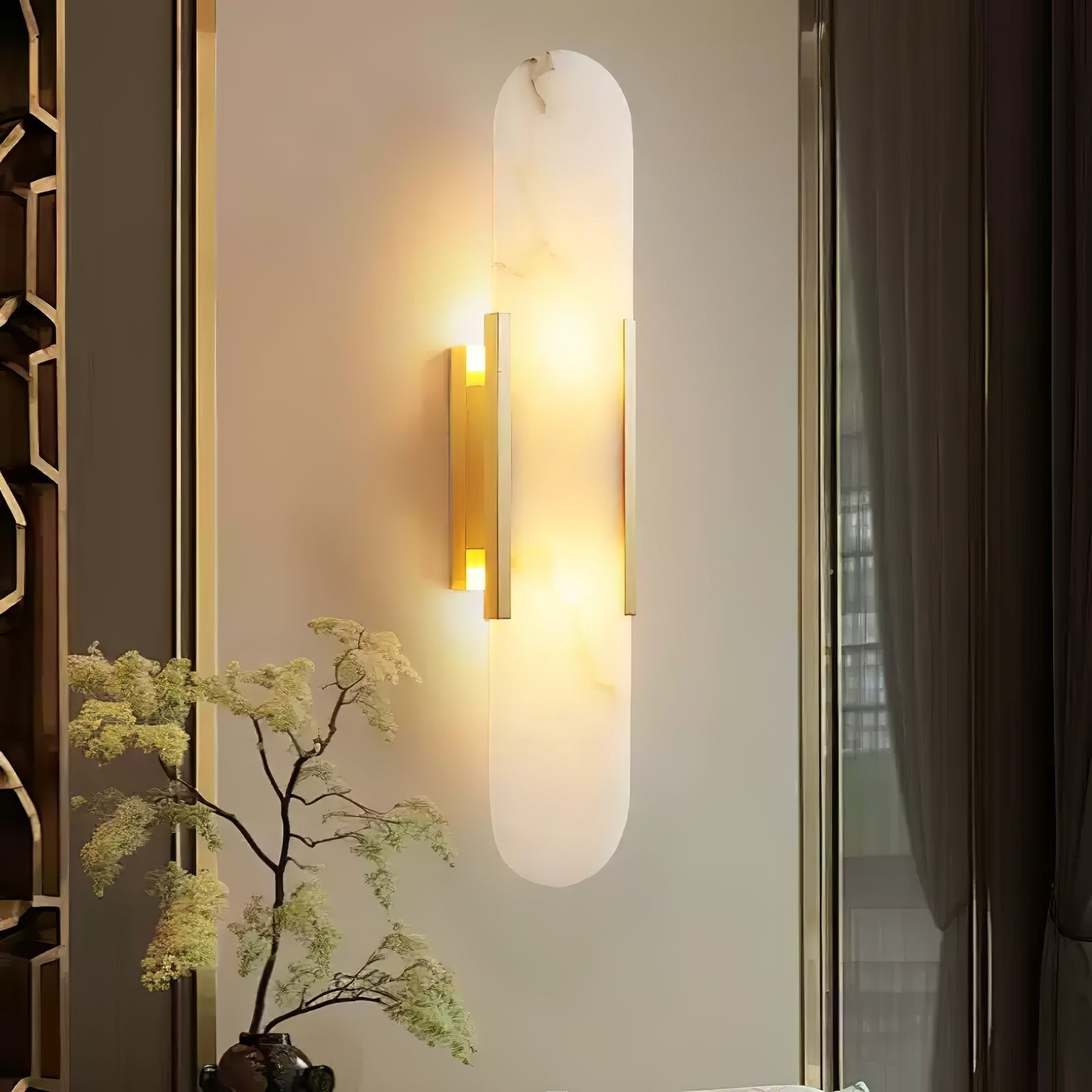 Melange Alabaster Wall Sconce