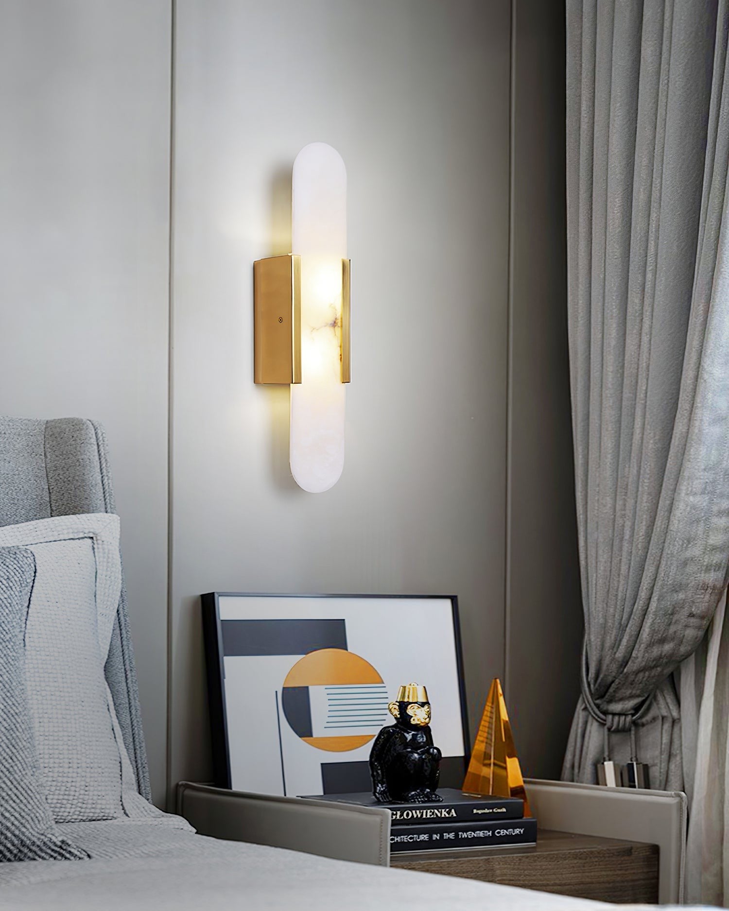 Melange Alabaster Wall Sconce