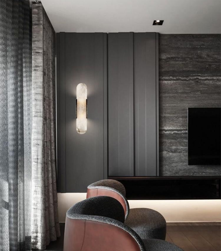 Melange Alabaster Wall Sconce
