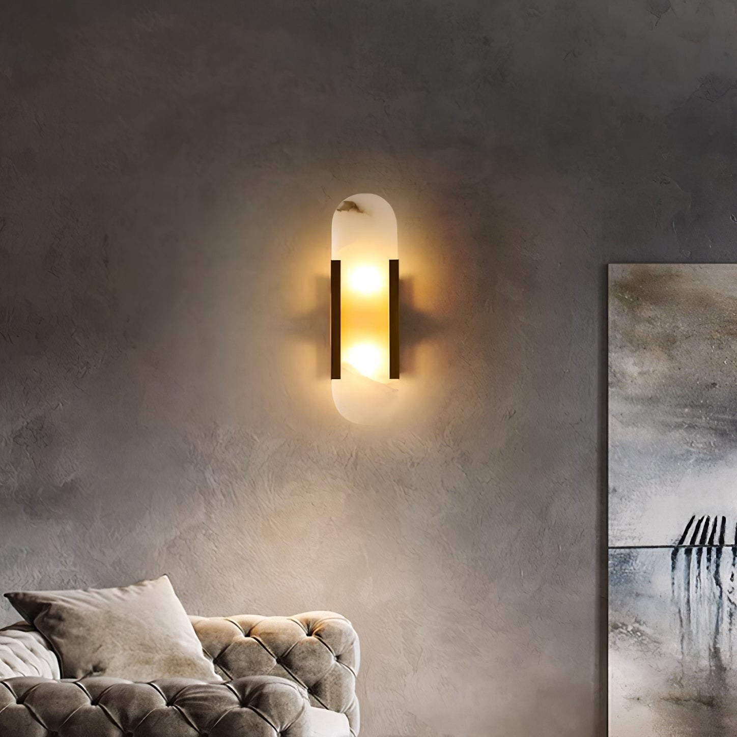 Melange Alabaster Wall Sconce