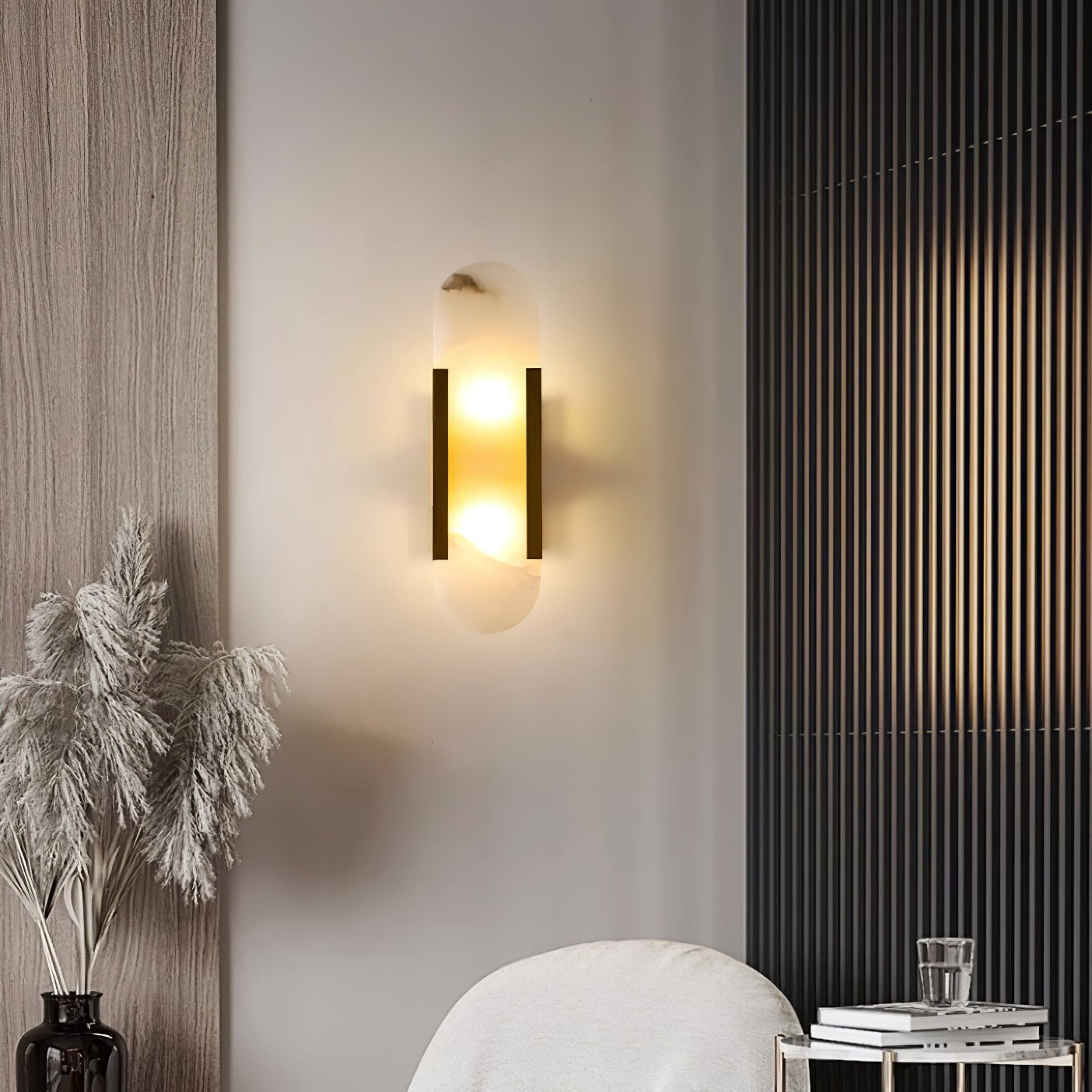 Melange Alabaster Wall Sconce