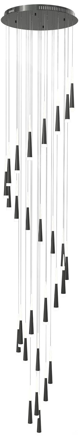 Meteor 33.5-Inch Satin Dark Gray Chandelier