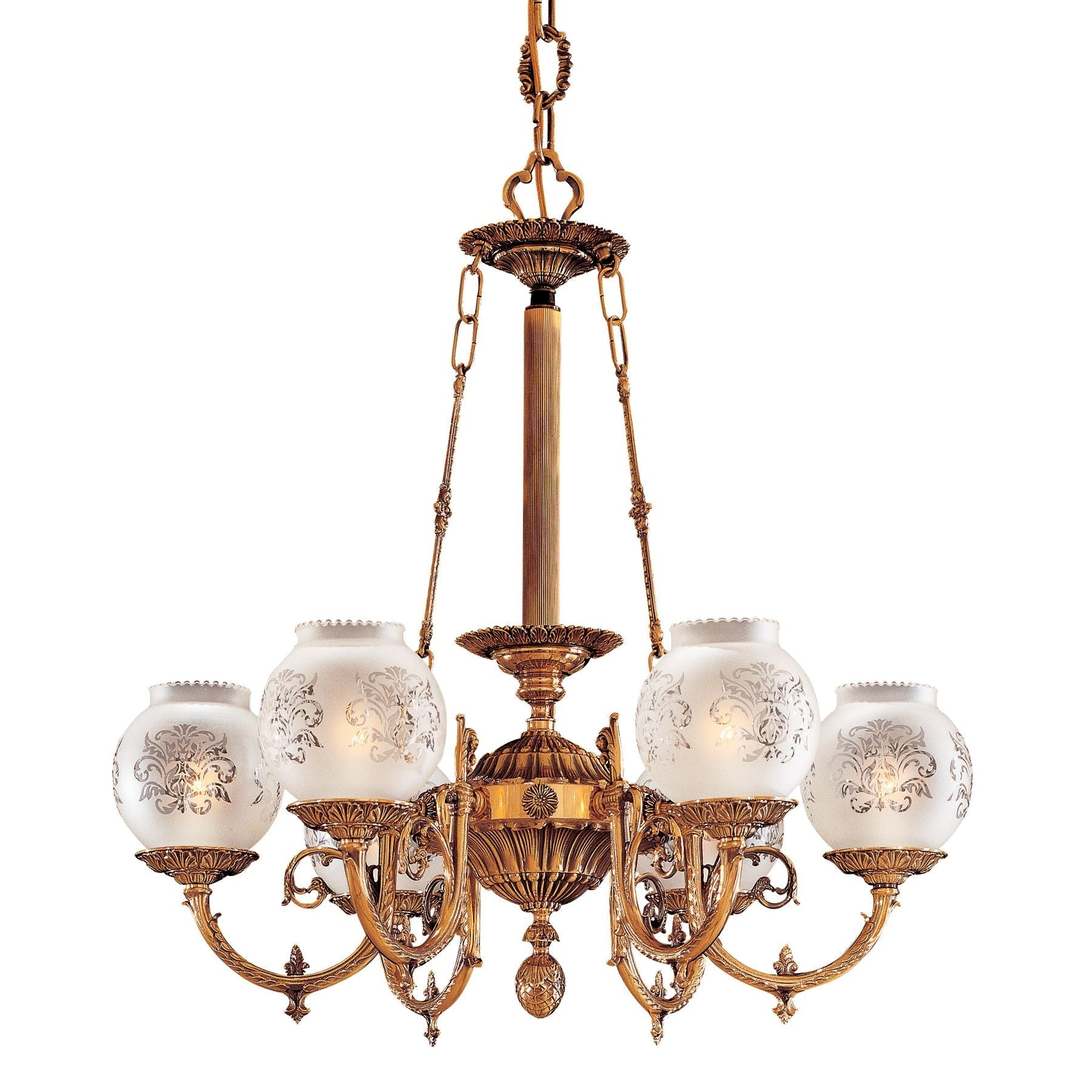 Metropolitan 6-Light 26-in Antique Classic Chandelier