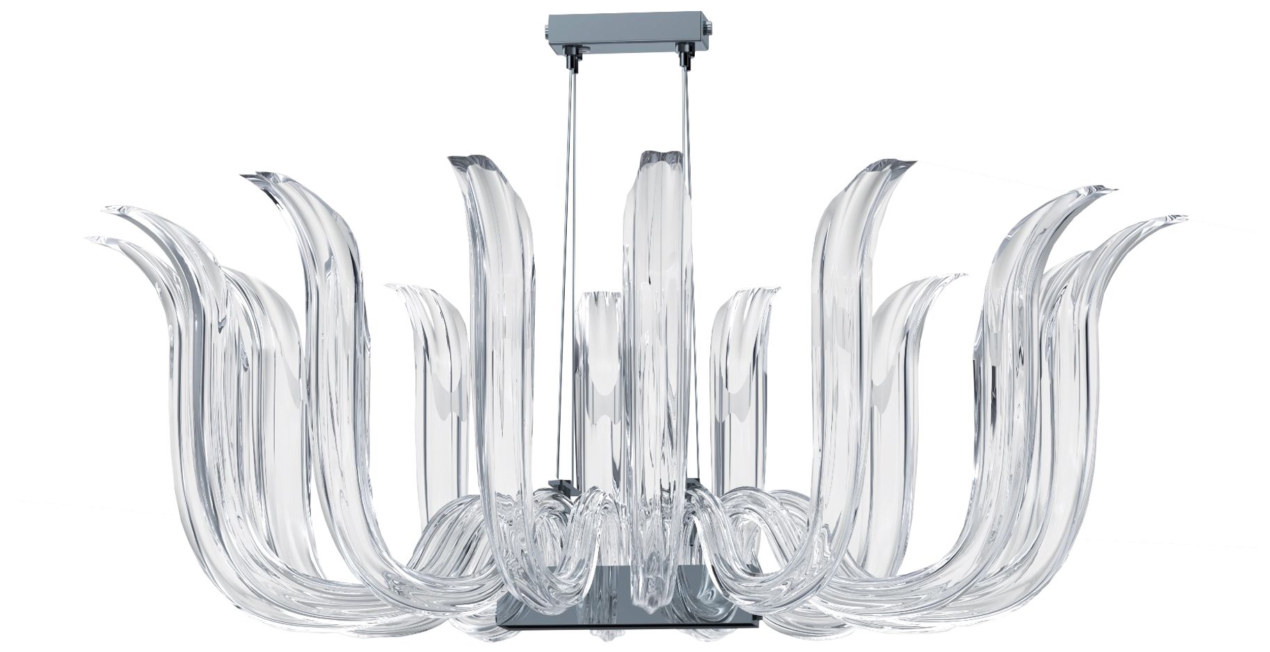 Metropolitan Cisne 12-Light Polished Nickel Chandelier