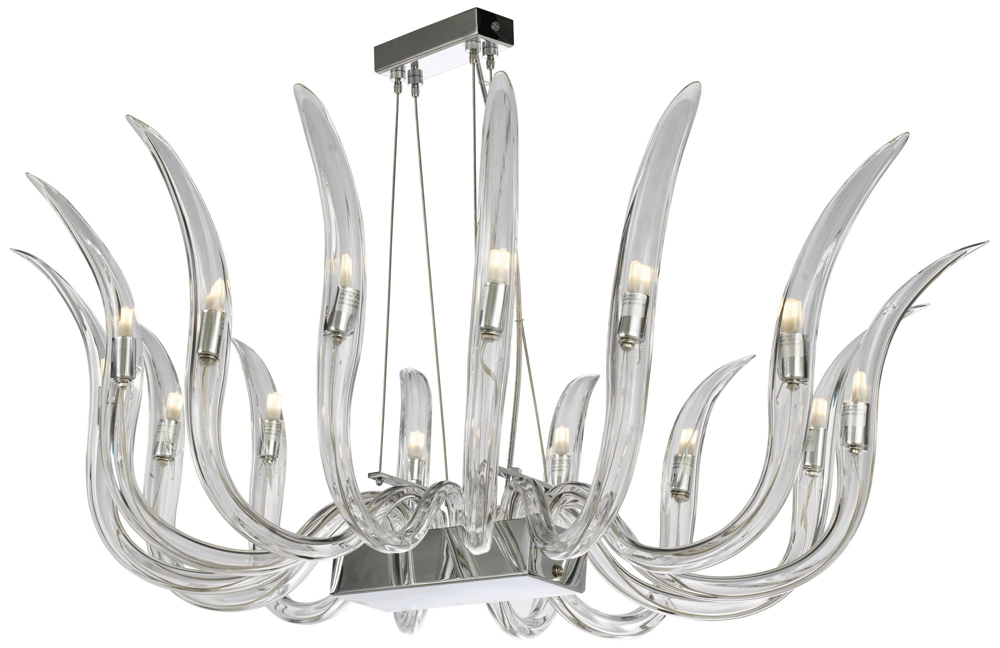 Metropolitan Cisne 14-Light Polished Nickel Chandelier