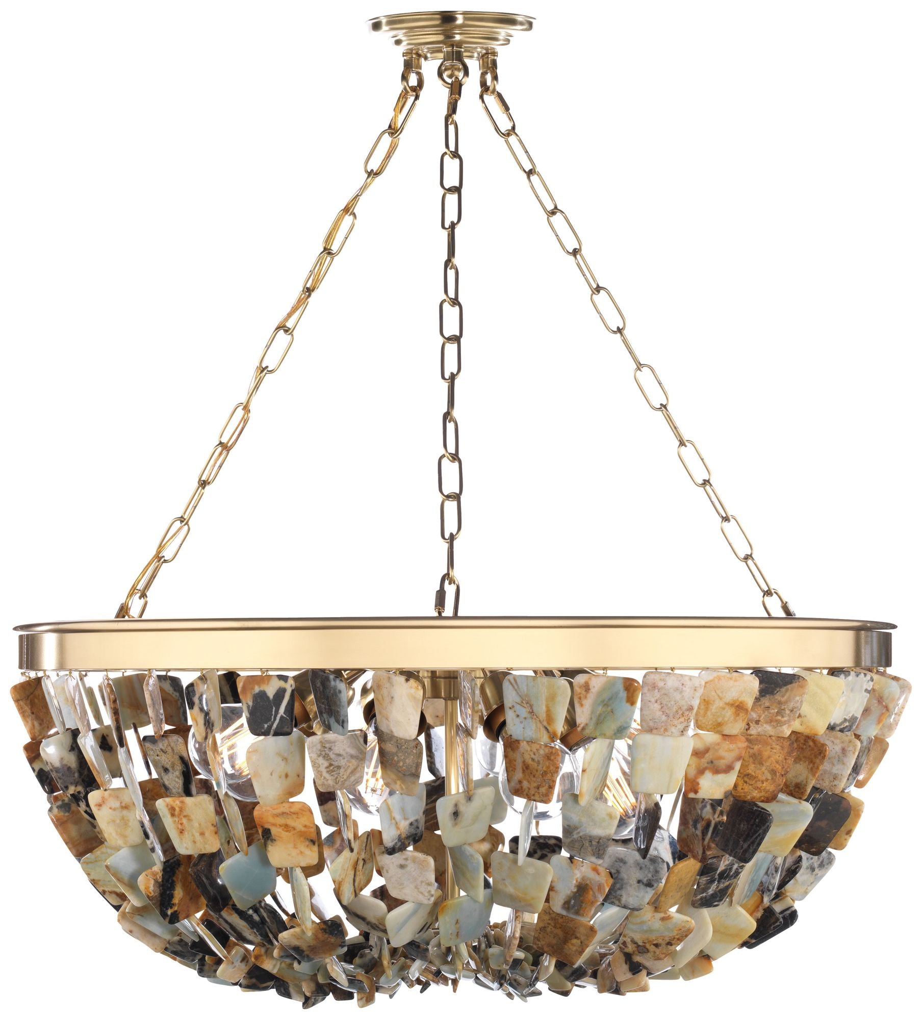 Metropolitan Flotsam 8-Light 29.5-in Brass Chandelier