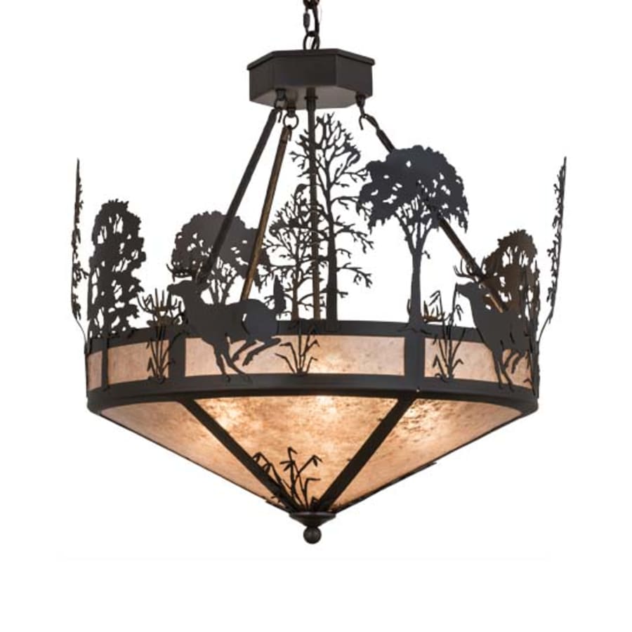 Deer On the Loose 4-Light 26" Wide Pendant