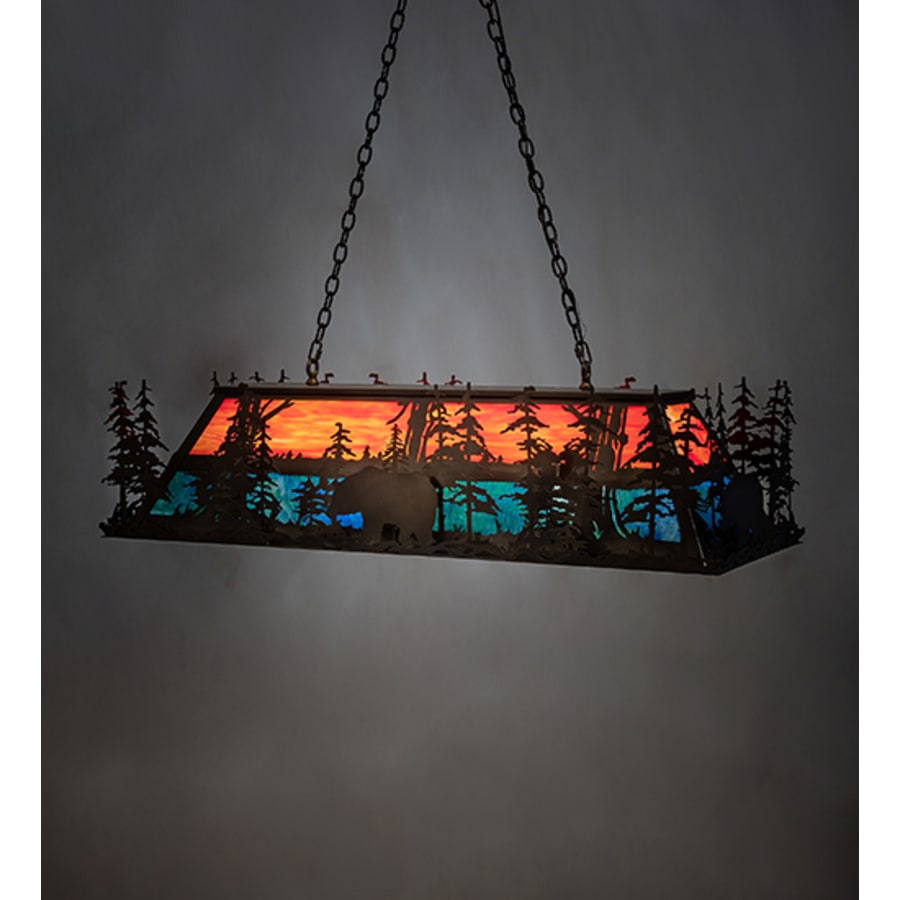 Long Bear 6-Light 50" Wide Linear Pendant