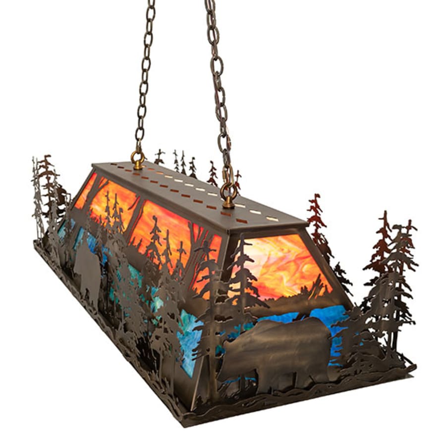 Long Bear 6-Light 50" Wide Linear Pendant
