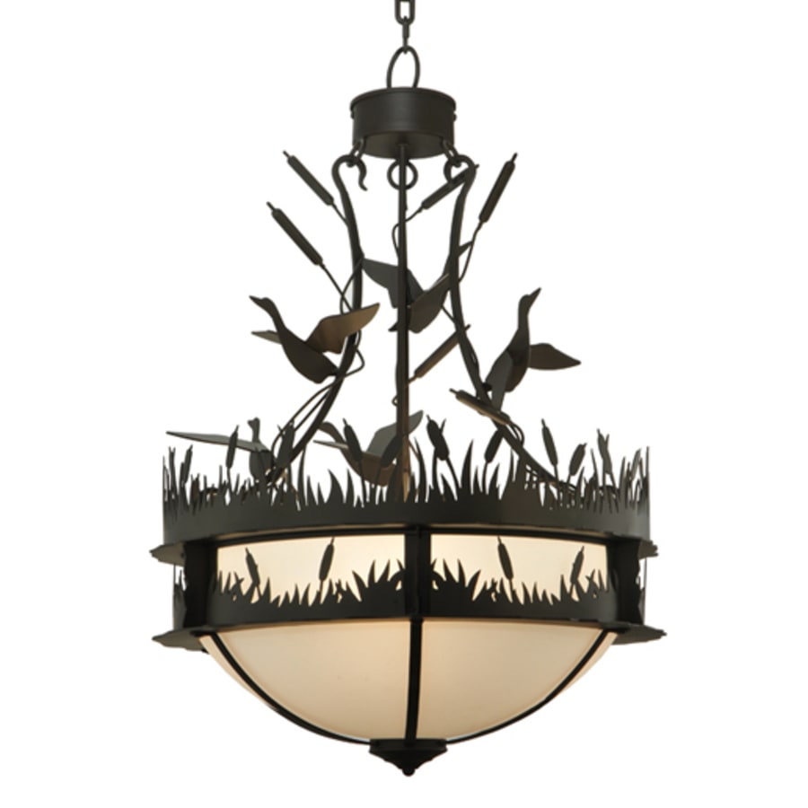 Ducks in Flight 4-Light 24" Wide Pendant