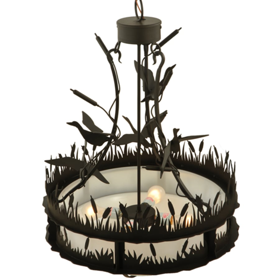 Ducks in Flight 4-Light 24" Wide Pendant