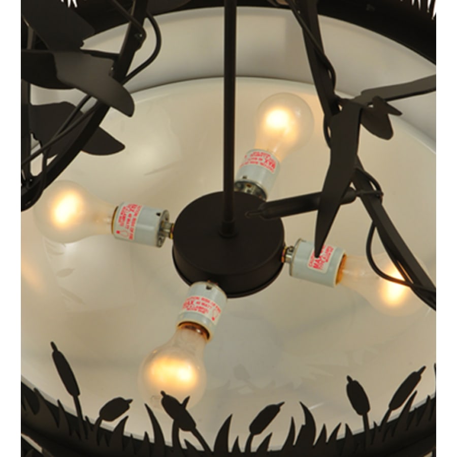 Ducks in Flight 4-Light 24" Wide Pendant