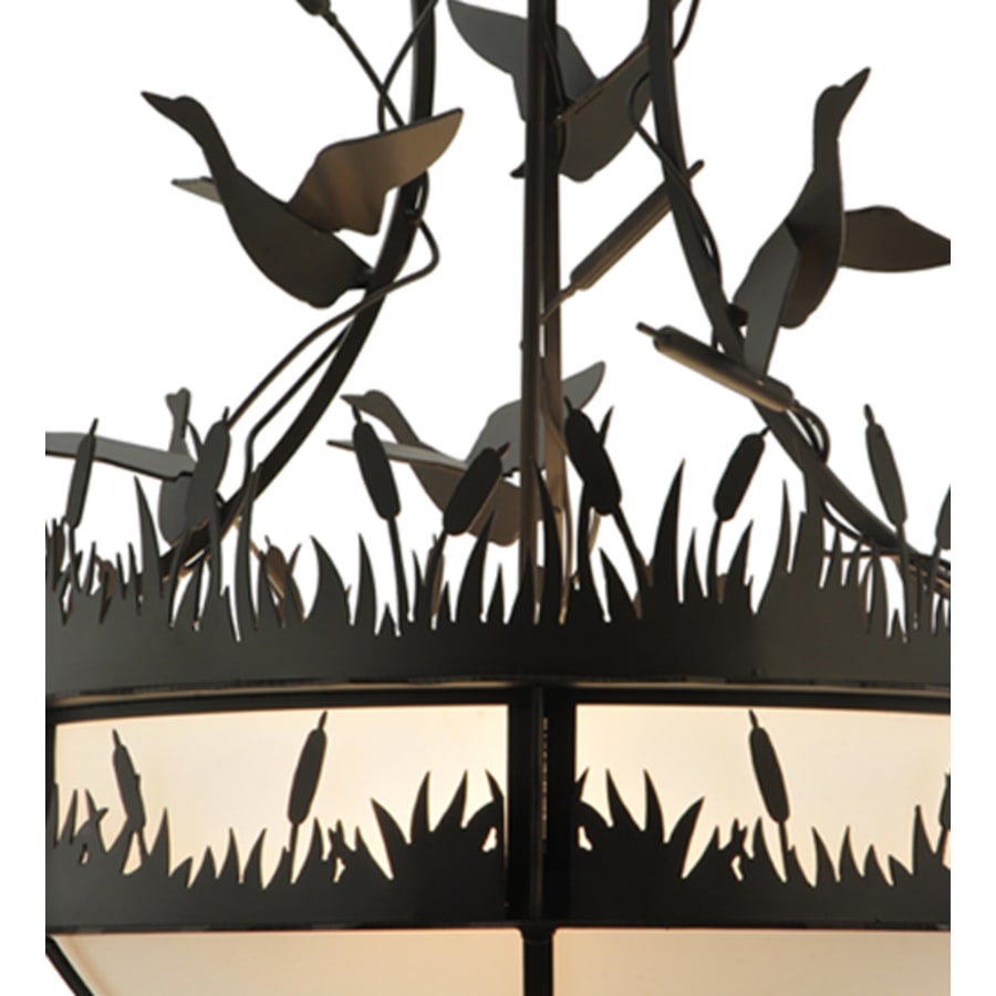 Ducks in Flight 4-Light 24" Wide Pendant