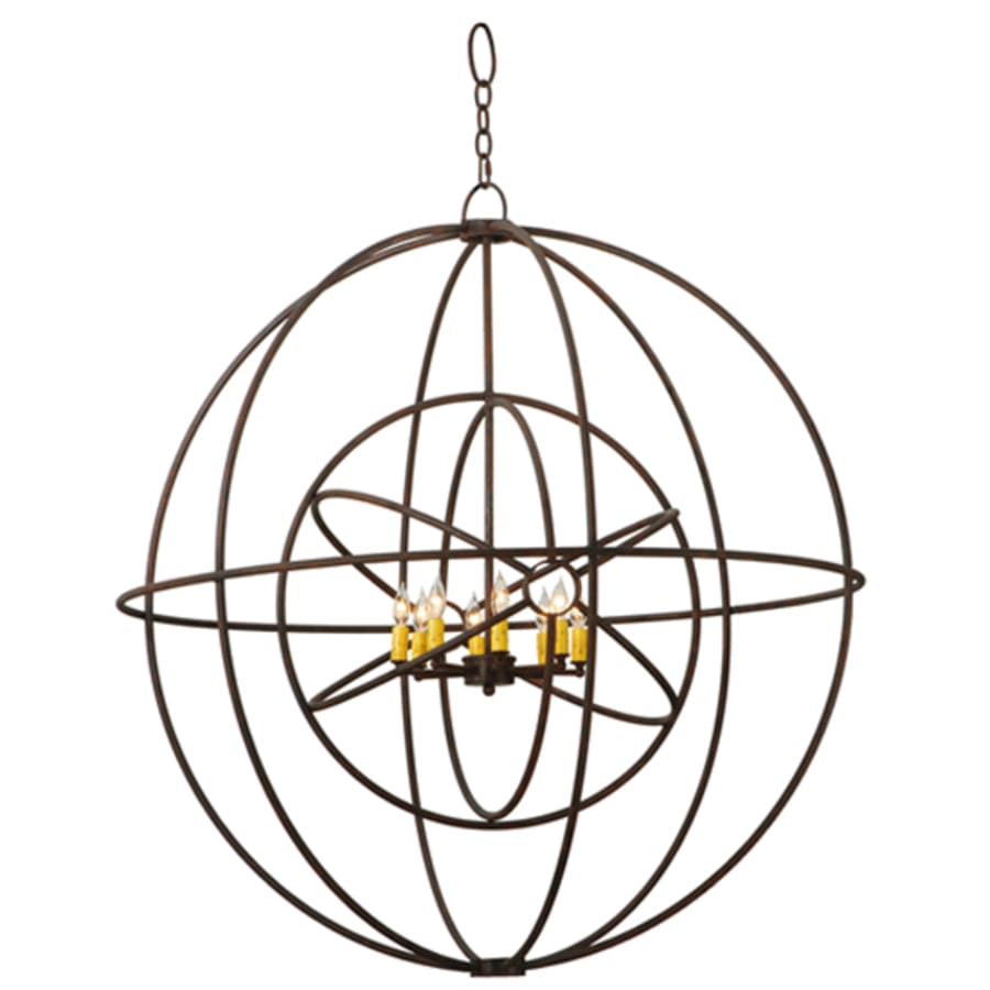 Atom Enerjisi 8-Light 43" Wide Taper Candle Pendant