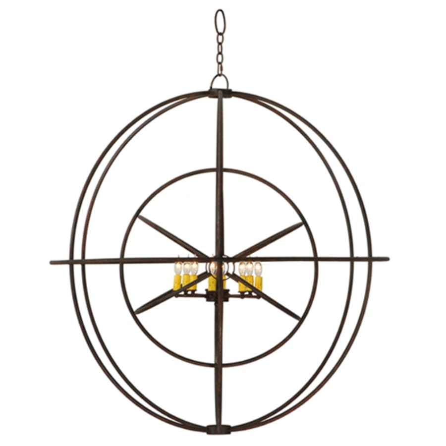 Atom Enerjisi 8-Light 43" Wide Taper Candle Pendant