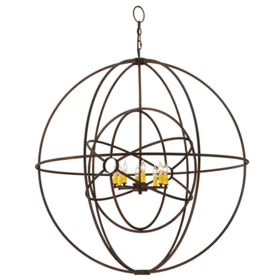 Atom Enerjisi 8-Light 43" Wide Taper Candle Pendant