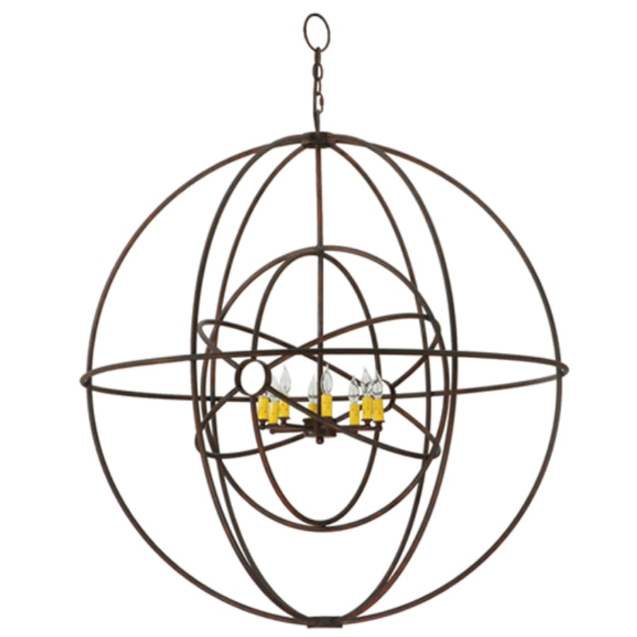 Atom Enerjisi 8-Light 43" Wide Taper Candle Pendant