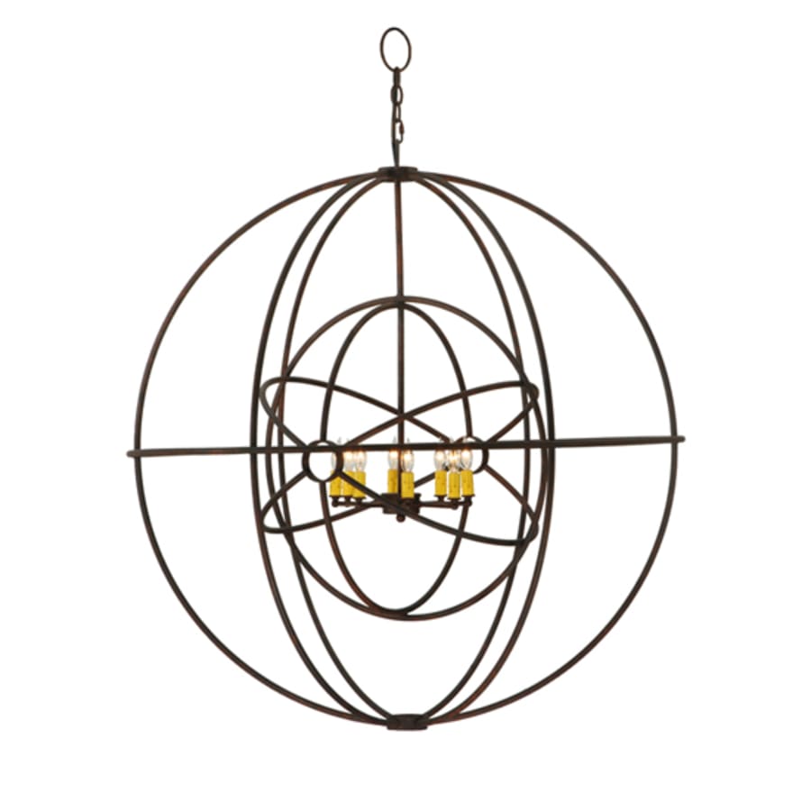 Atom Enerjisi 8-Light 43" Wide Taper Candle Pendant