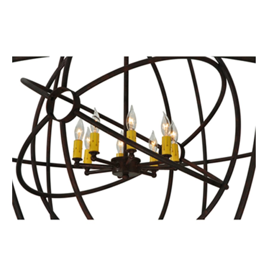 Atom Enerjisi 8-Light 43" Wide Taper Candle Pendant