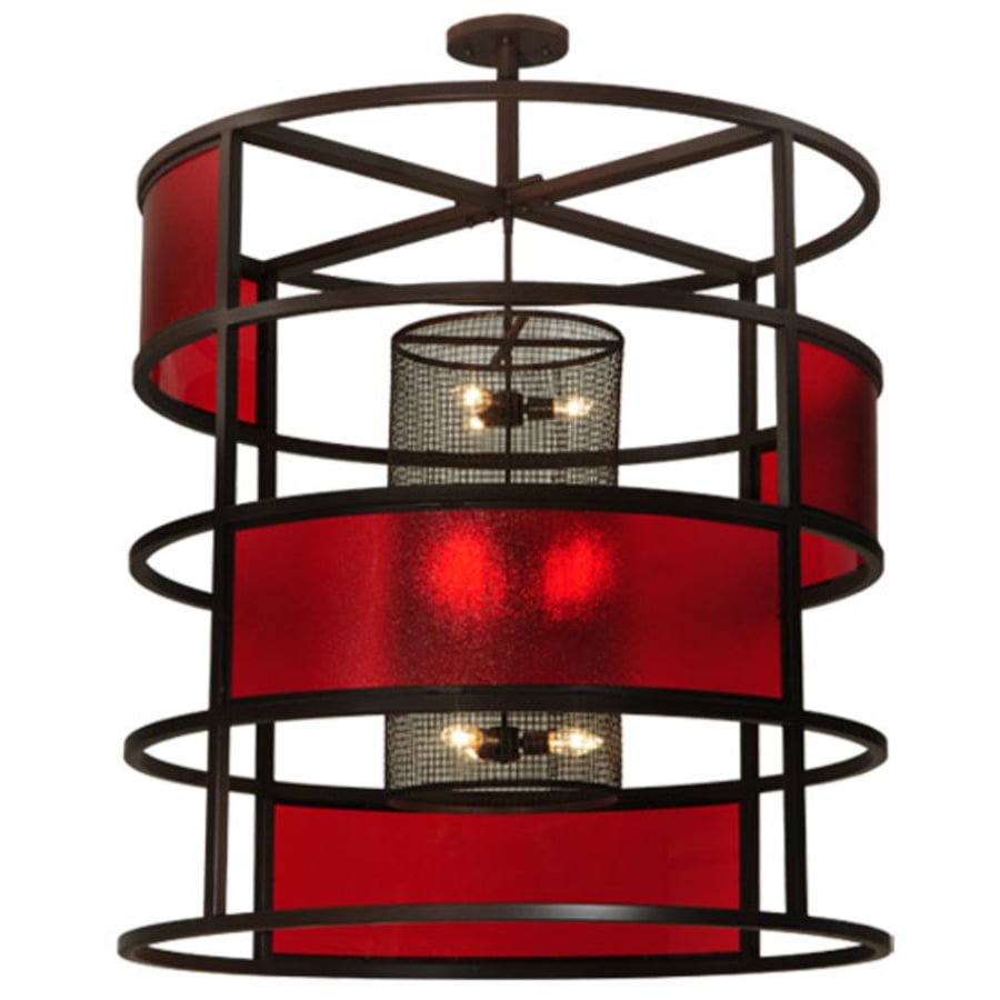 Tavern Red 9-Light 48" Wide Abstract Pendant