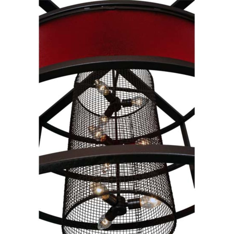 Tavern Red 9-Light 48" Wide Abstract Pendant