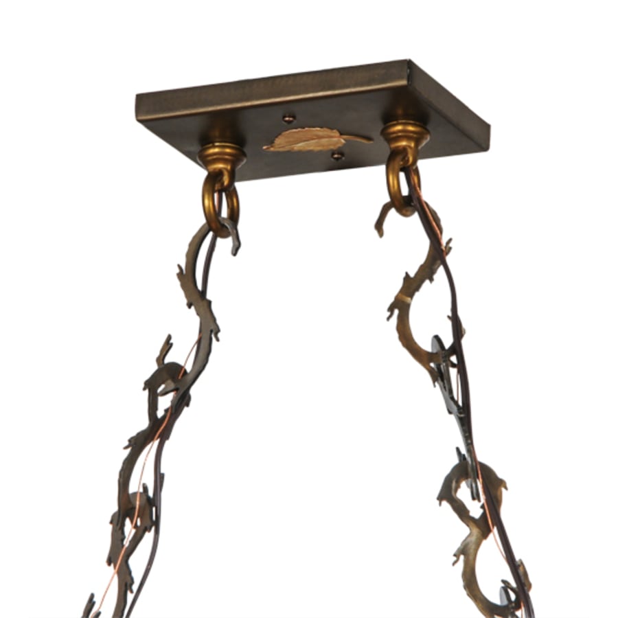 Deer Through the Trees 6-Light 52" Wide Linear Pendant