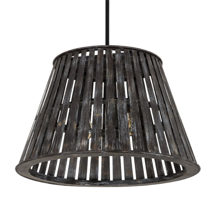 Peach Basket 2-Light 31" Wide Wood Pendant