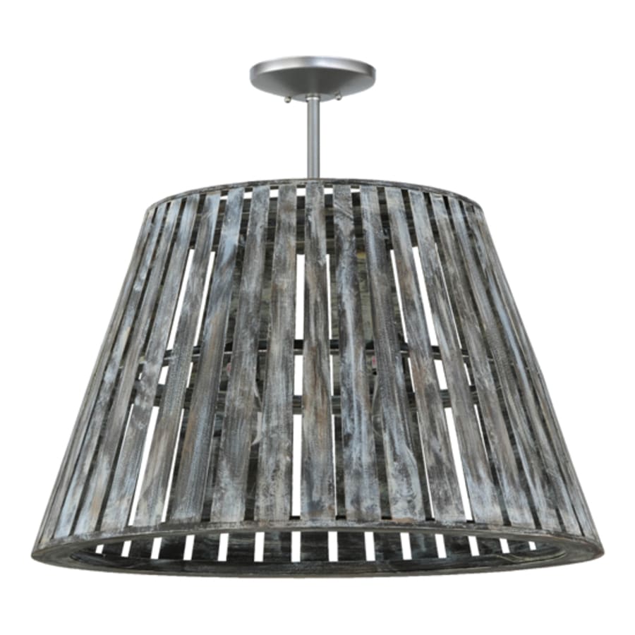 Peach Basket 2-Light 31" Wide Wood Pendant