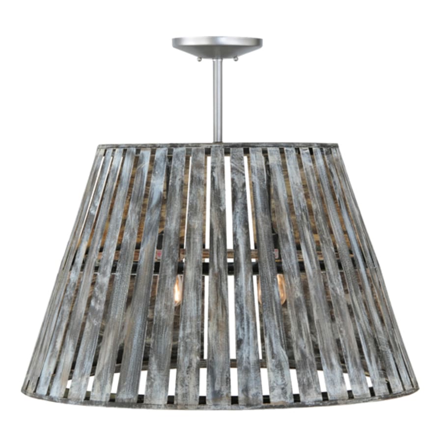 Peach Basket 2-Light 31" Wide Wood Pendant