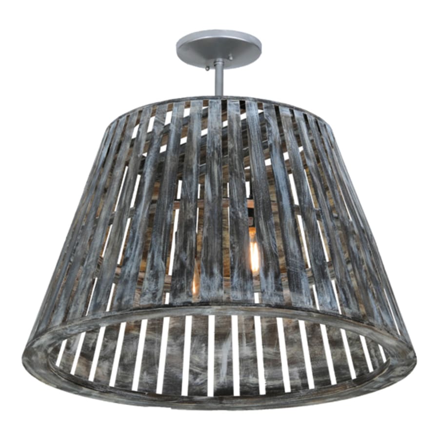Peach Basket 2-Light 31" Wide Wood Pendant
